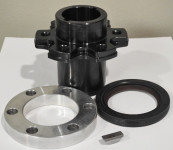 202403-06 LS  BLOWER  HUB -SPACER- SEAL-  LS CHEV WET SUMP - 3/16" + 1/4" Keyway